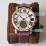 Swiss Replica Rotonde De Cartier Tourbillon Rose Gold Watch